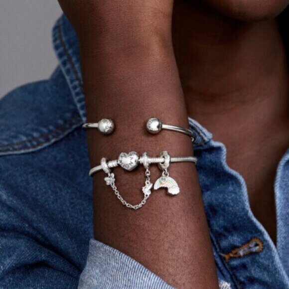 Pandora Butterfly Safety Chain Charm - Picture 2 of 4